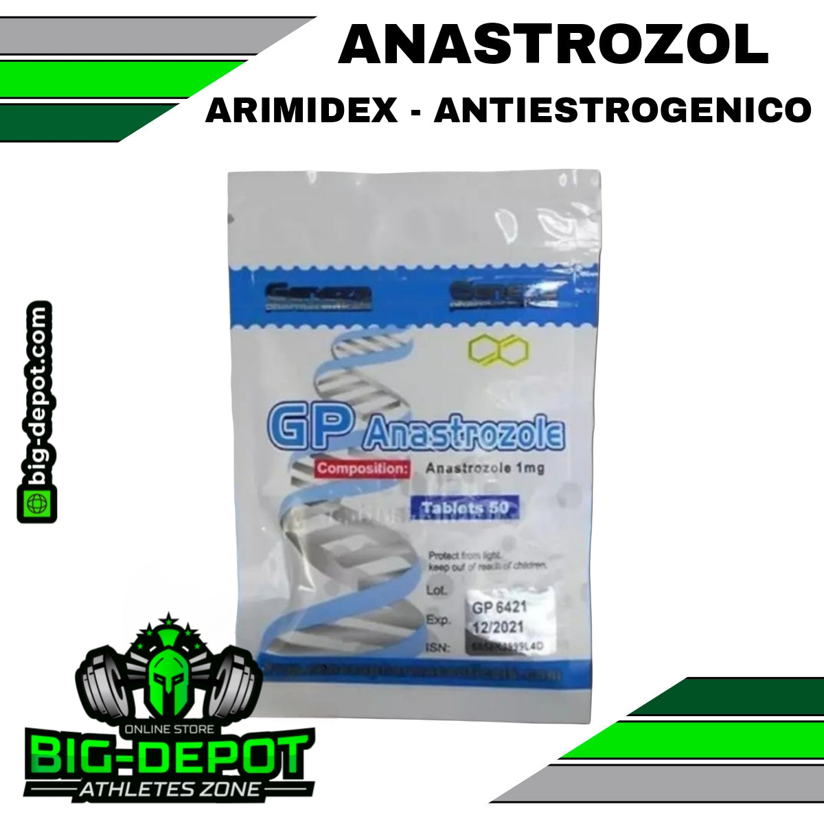 Anastrozol arimidex 1mg geneza 50 tabletas Big Depot original