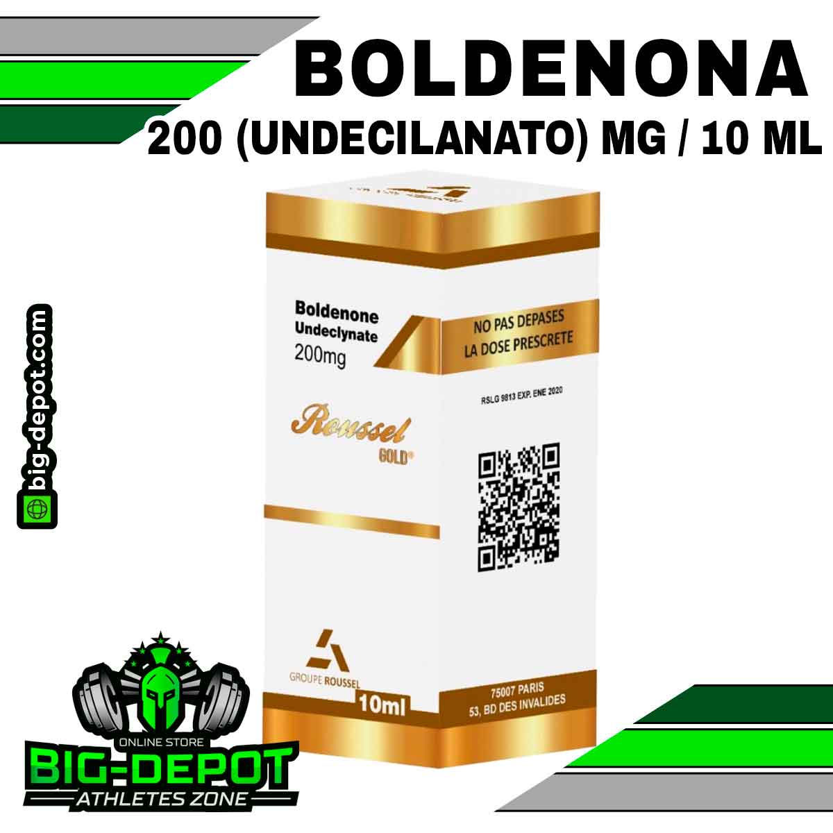 Boldenona 200 mg/ml Equipoise Roussel Uclar 10 ml Big Depot original
