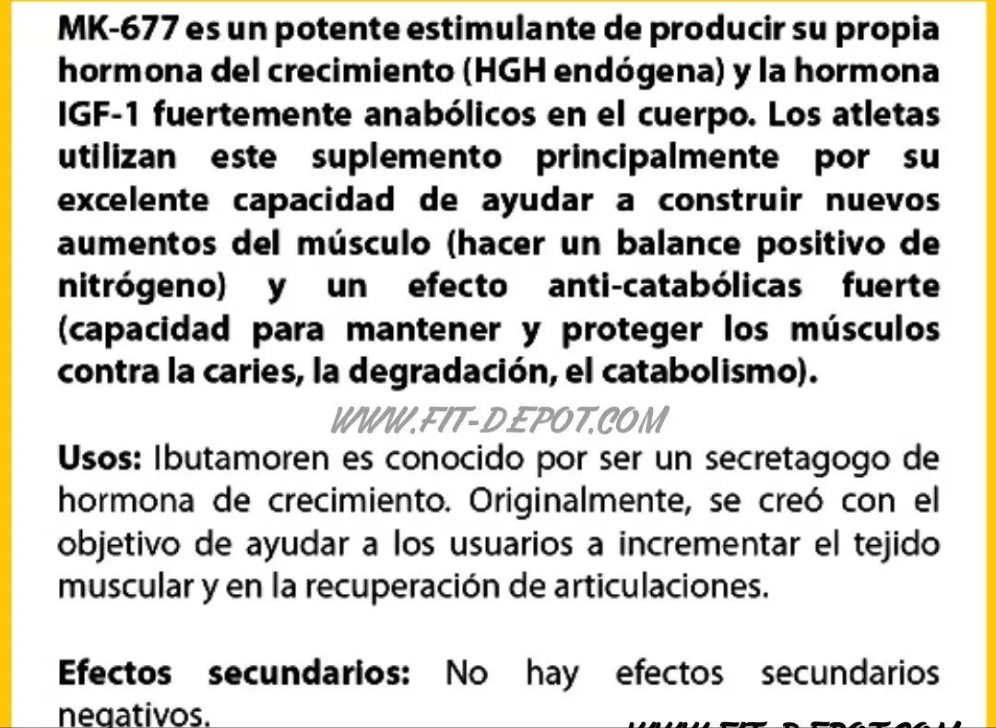 Ibutamorin 25 mg (MK-677) 80 tabletas | SARMS Smart