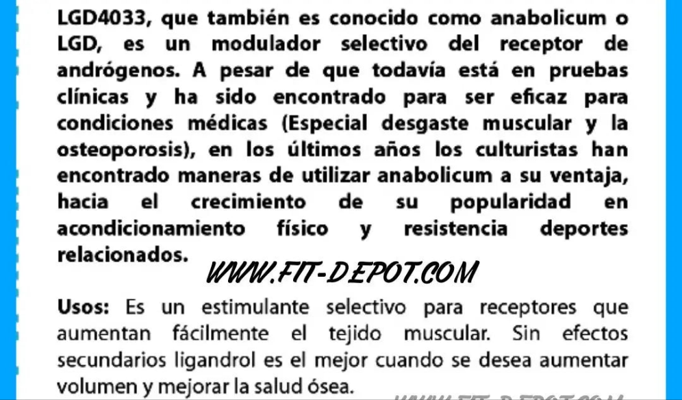 Ligandrol 25 mg (LGD-4033) 80 tabletas | SARMS Smart