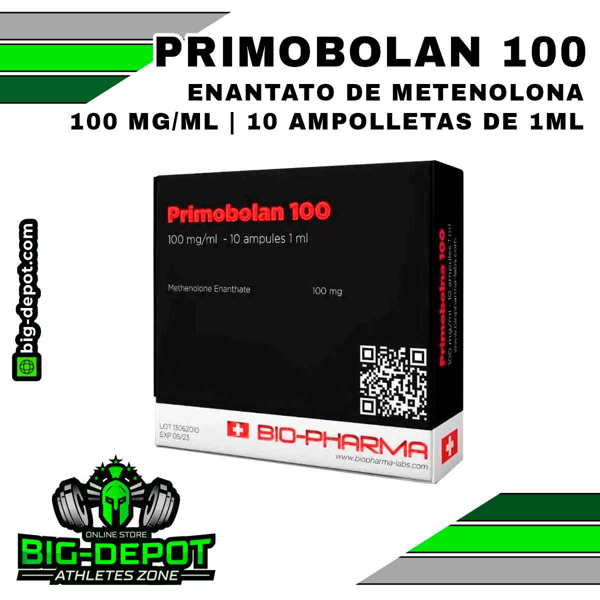 Primobolan 100 mg metenolona BioPharma 10 ampolletas Big Depot original

