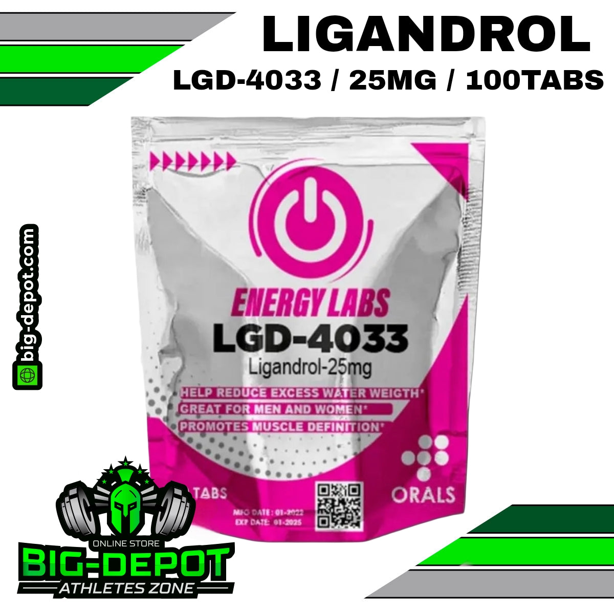 Ligandrol 25 mg (LGD-4033) 60 tabletas | Energy Labs