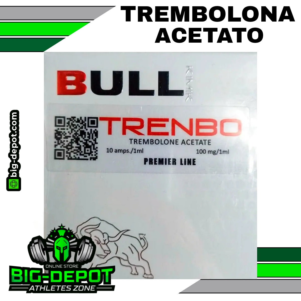 Trembolona acetato 100mg Bull Kimik 10 ampolletas Big Depot original