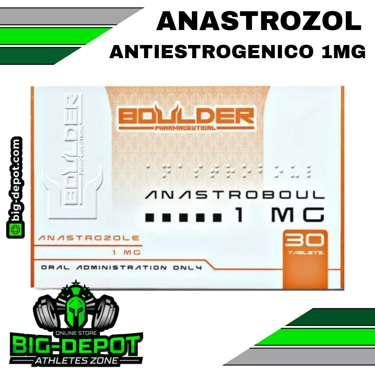 Anastroboul 1 mg anastrozol Boulder 30 tabletas original