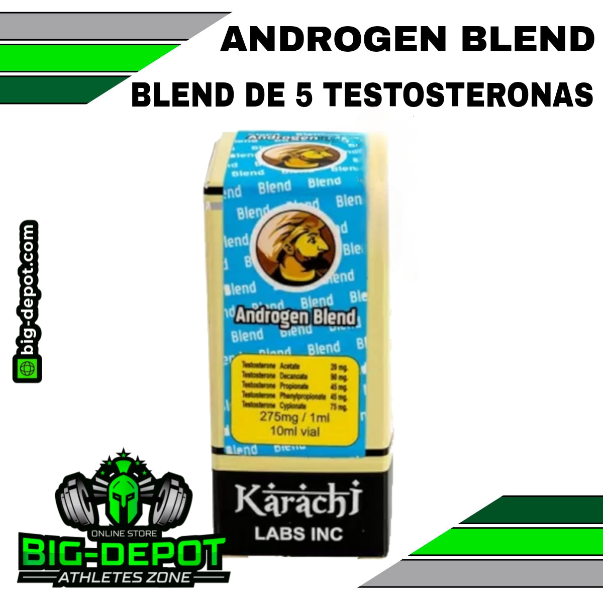 Androgen Blend 275mg testosterona Karachi Labs 10ml Big Depot original