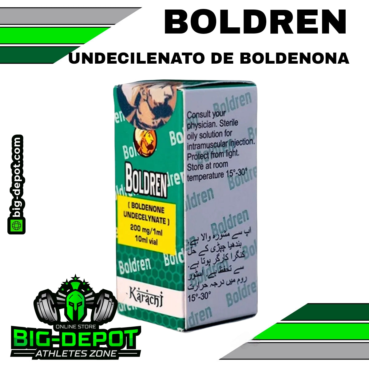 Boldren 200mg boldenona Karachi Labs 10ml Big Depot original