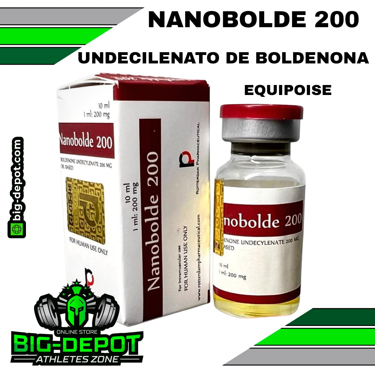 Nanobolde 200 mg undecilenato de boldenona equipoise esteroide Rotterdam 10 ml original
