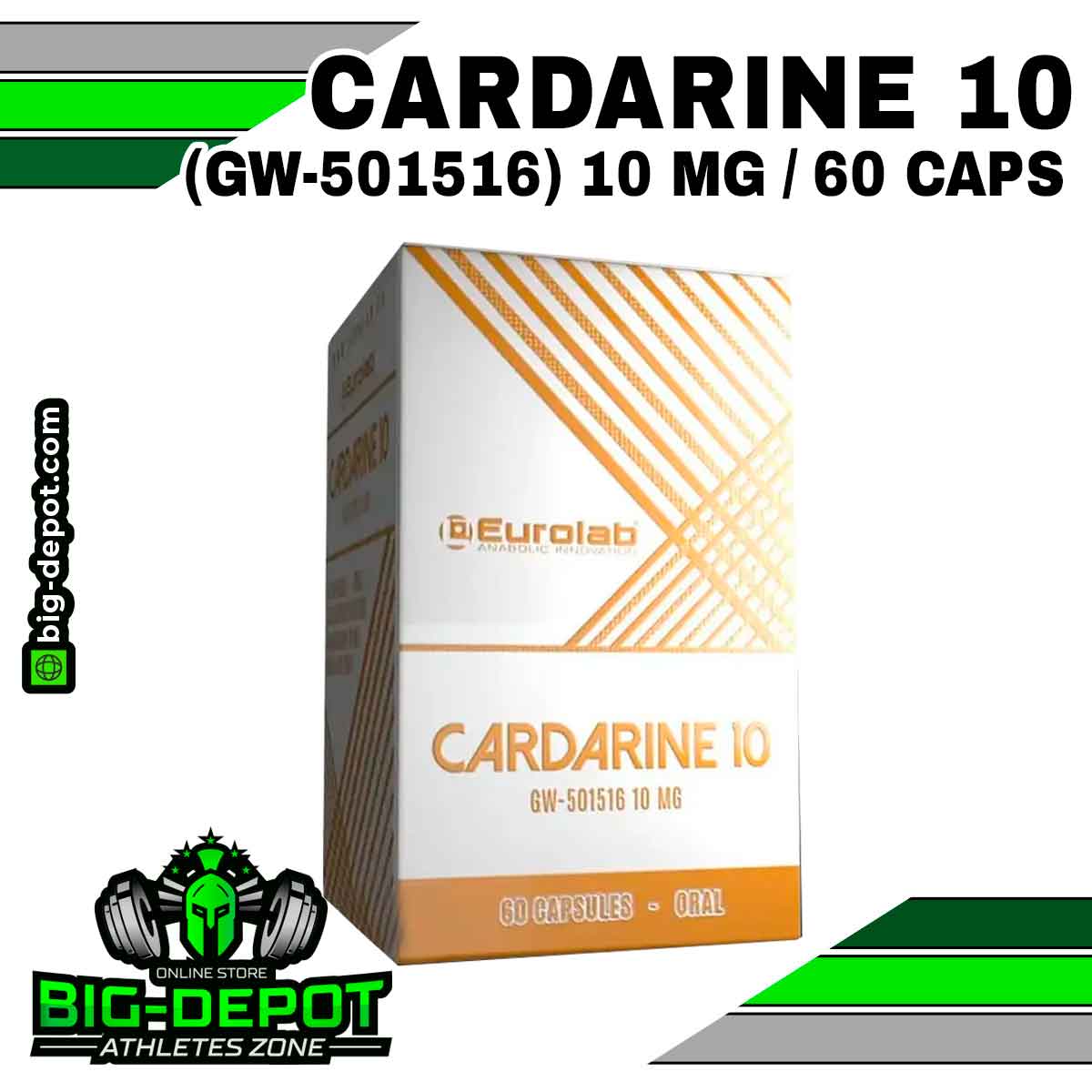 Cardarine 10 mg GW-501516 Sarms Eurolab 60 cápsulas Big Depot original