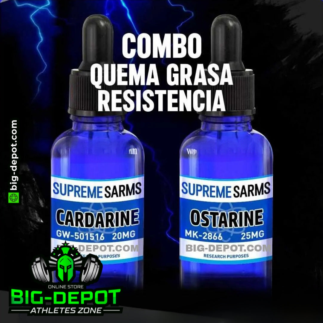 Combo Quemagrasa FatBurn ostarine cardarine Sarms Supreme 30 ml frasco Big Depot original