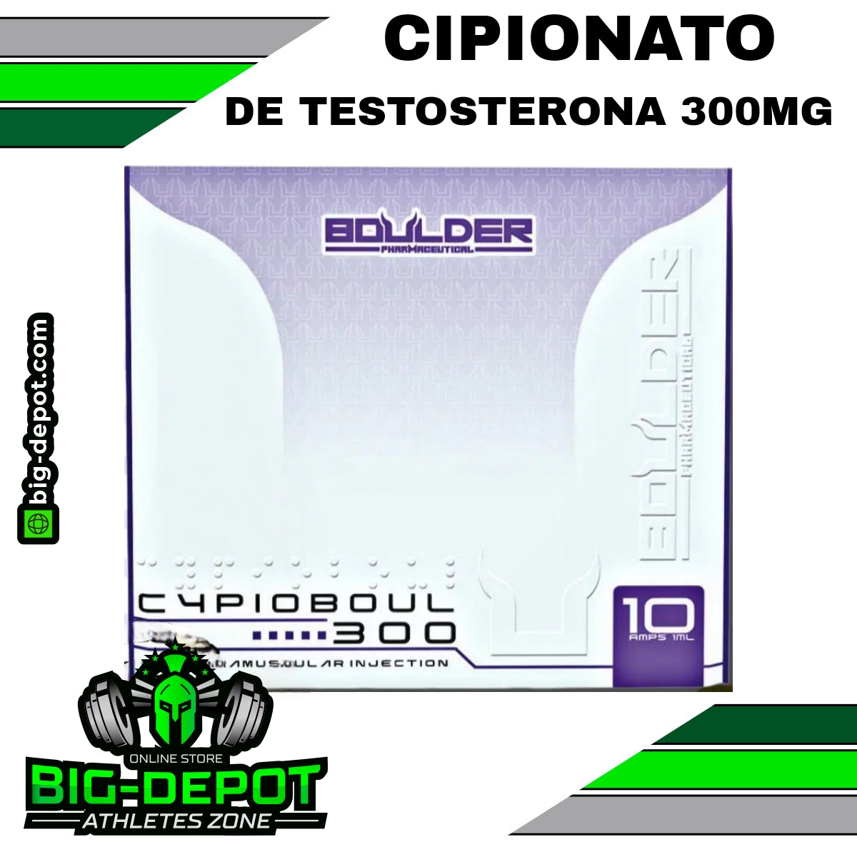 CYPIOBOUL 300 mg Cipionato de testosterona Boulder 10 ampollas original