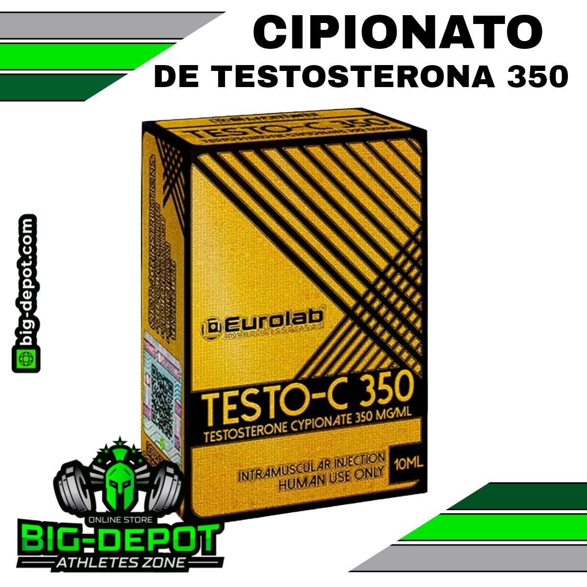 Testo-C 350 Testosterona Cipionato 350 mg/ml Eurolab 10 ml Big Depot original
