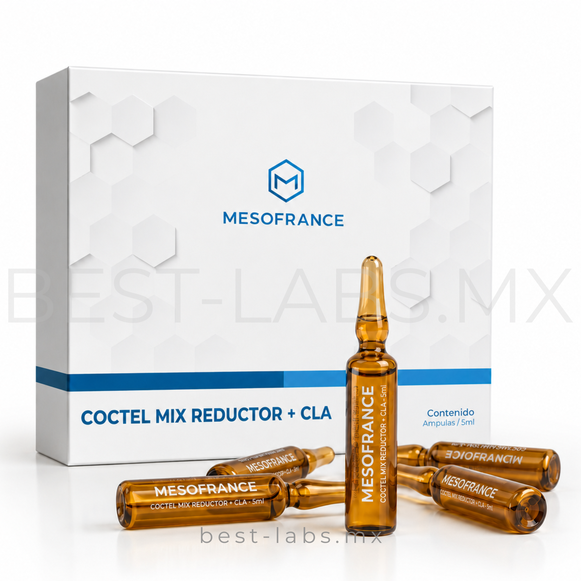Cóctel Mix Reductor + CLA - 100 Ampulas de 5ml  - MESOTERAPIA Mesofrance