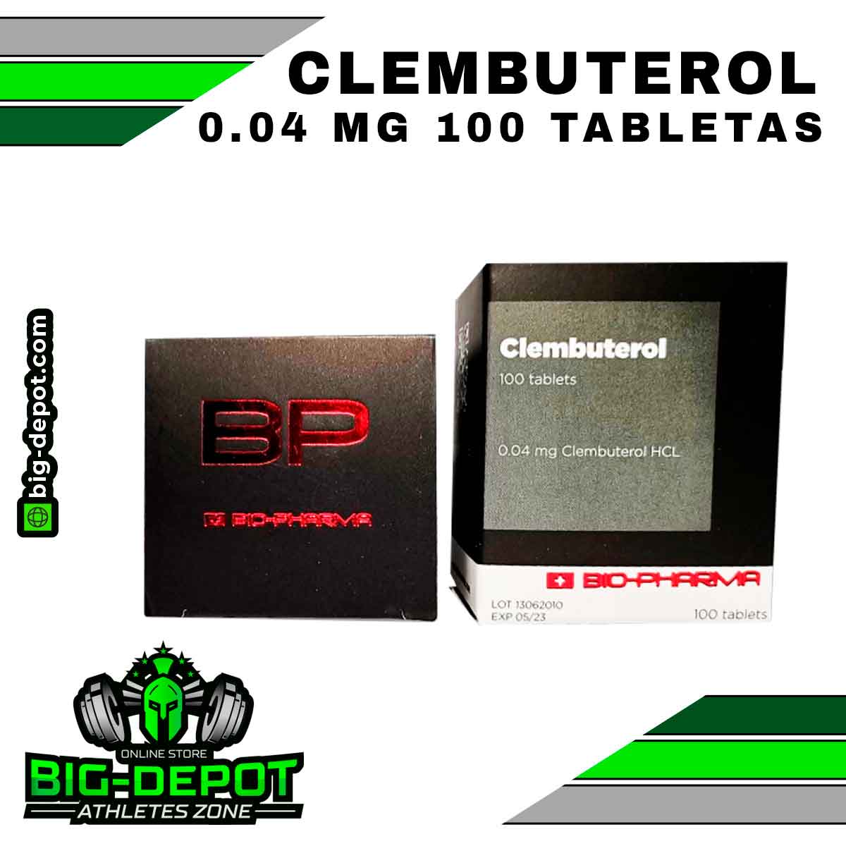 Clembuterol 0.04 mg 100 tabletas Biopharma Big Depot original