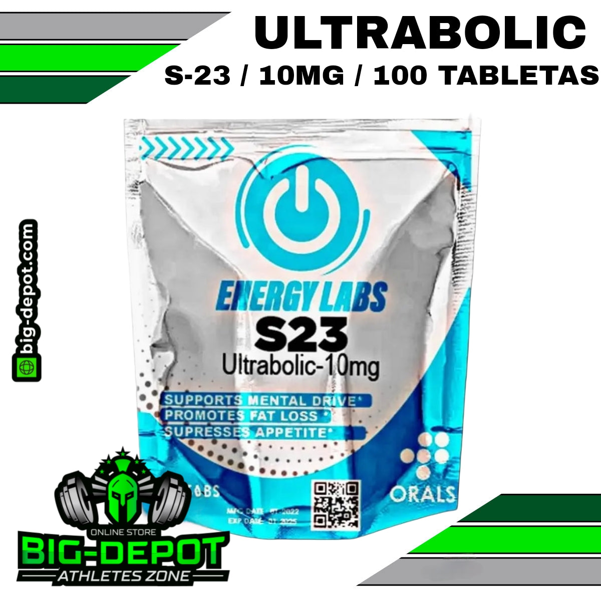 Ultrabolic S-23 10 mg Energy Labs 60 tabletas Big Depot original