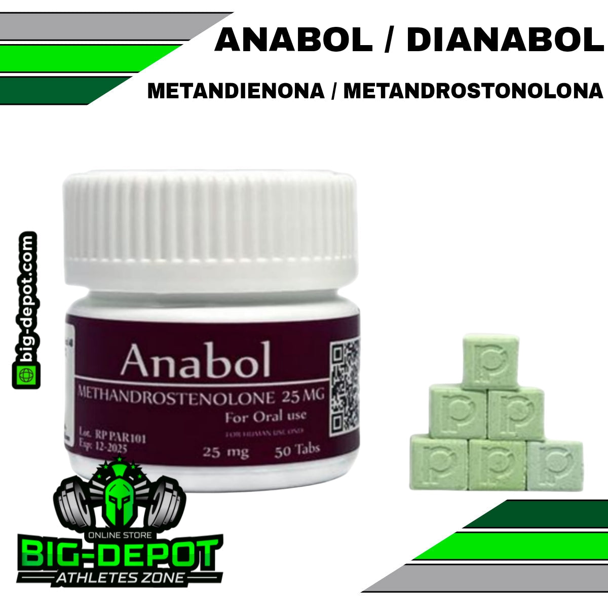 Anabol 25 mg dianabol metandrostenolona esteroide Rotterdam 50 tabletas original
