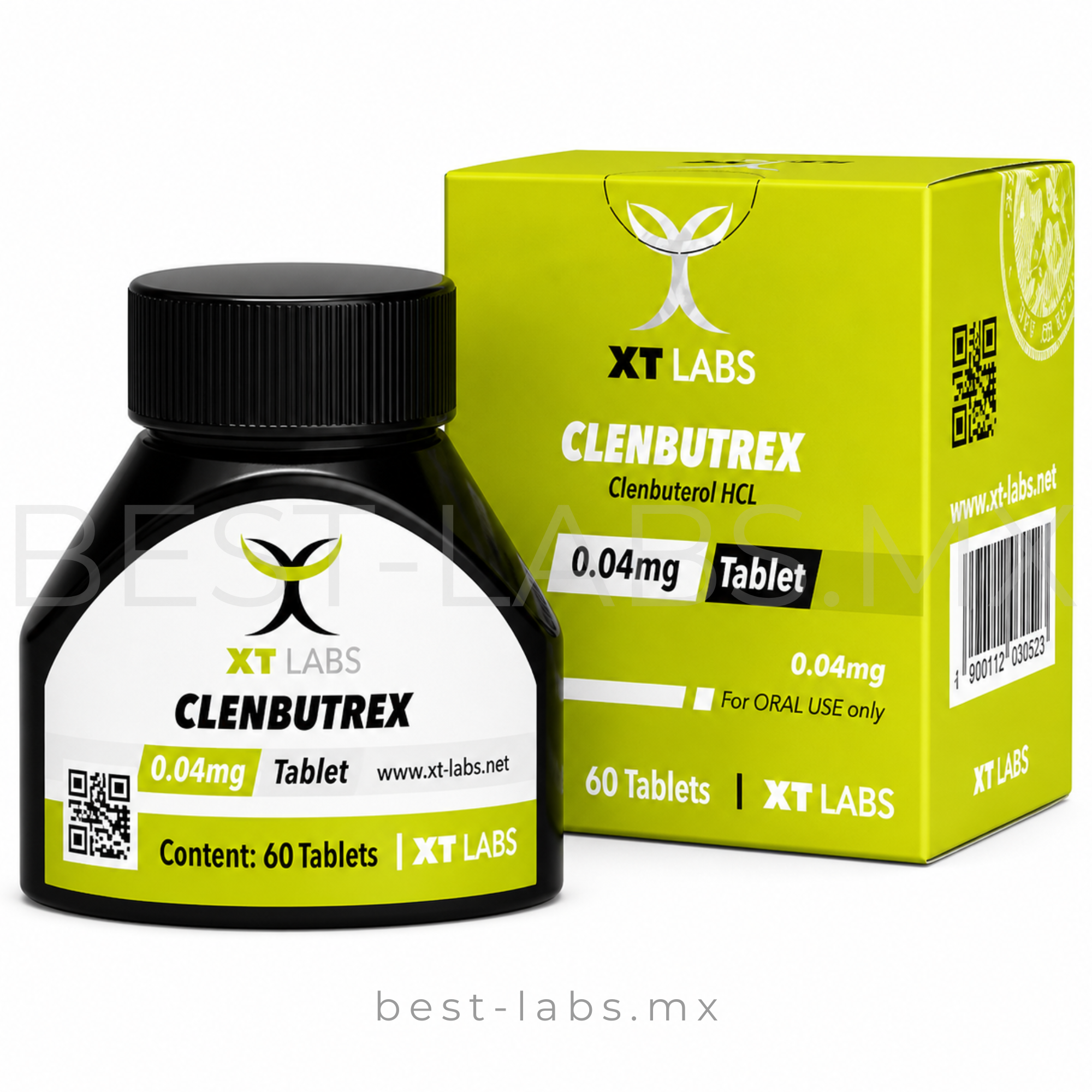 Clembutrex 0.04 mg (Clenbuterol) frasco con 60 tabletas | XT Labs