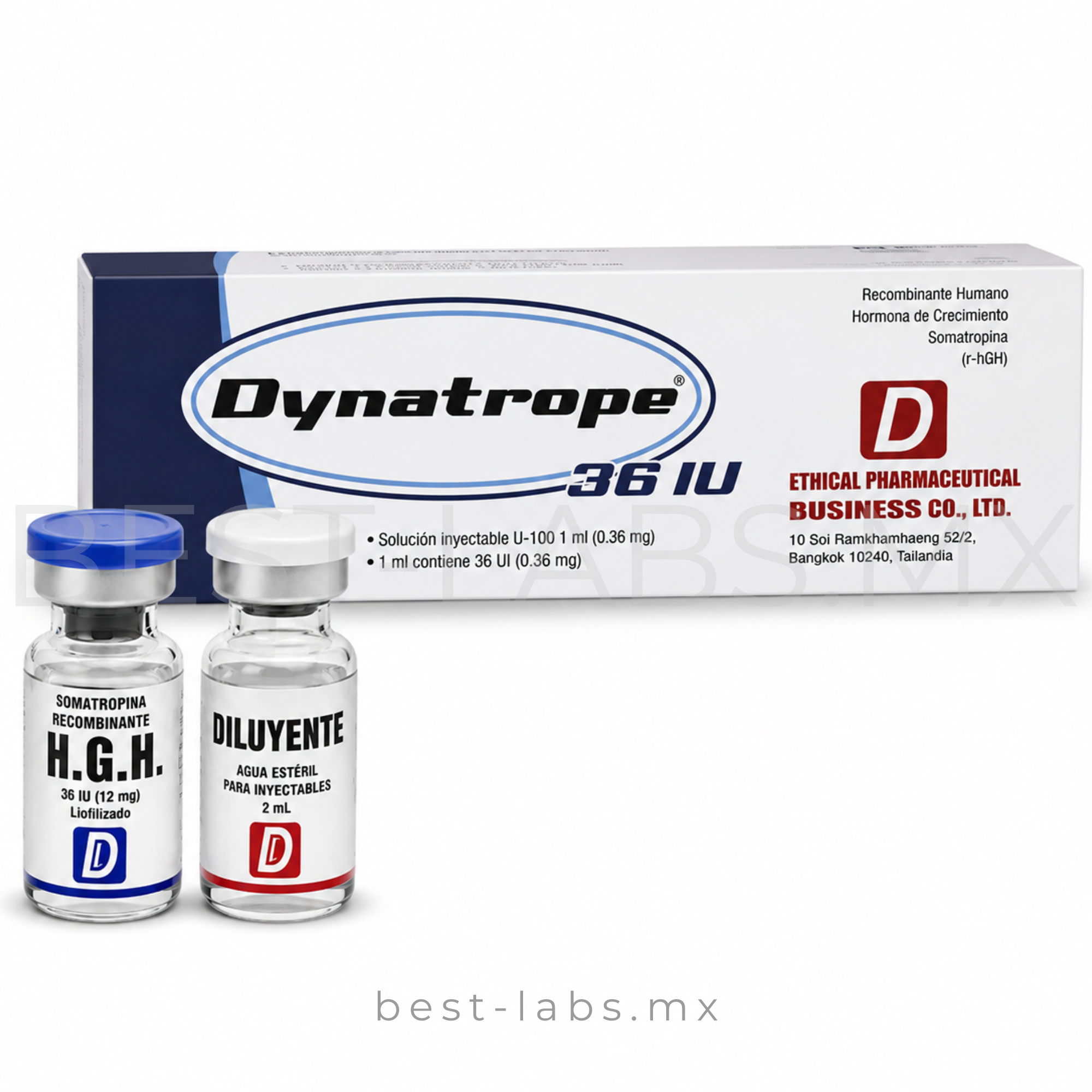 DYNATROPE®36 IU HORMONA DEL CRECIMIENTO (1 VIAL CON 36 IU)