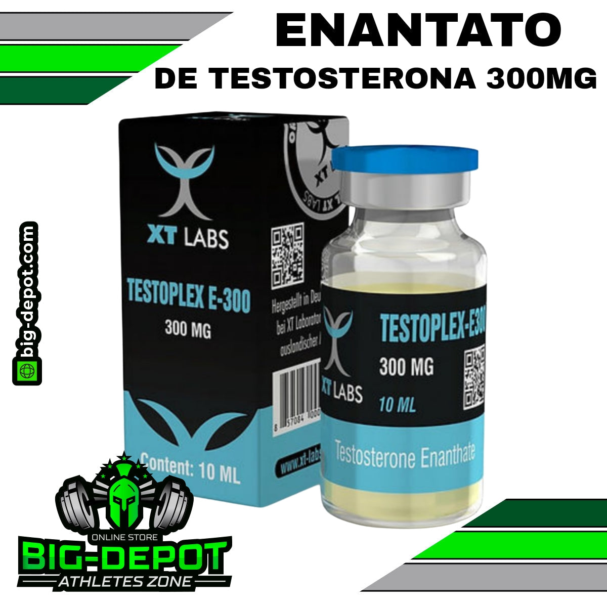 Testoplex-E300 300 mg Testosterona Enantato XT Labs 10 ml Big Depot original
