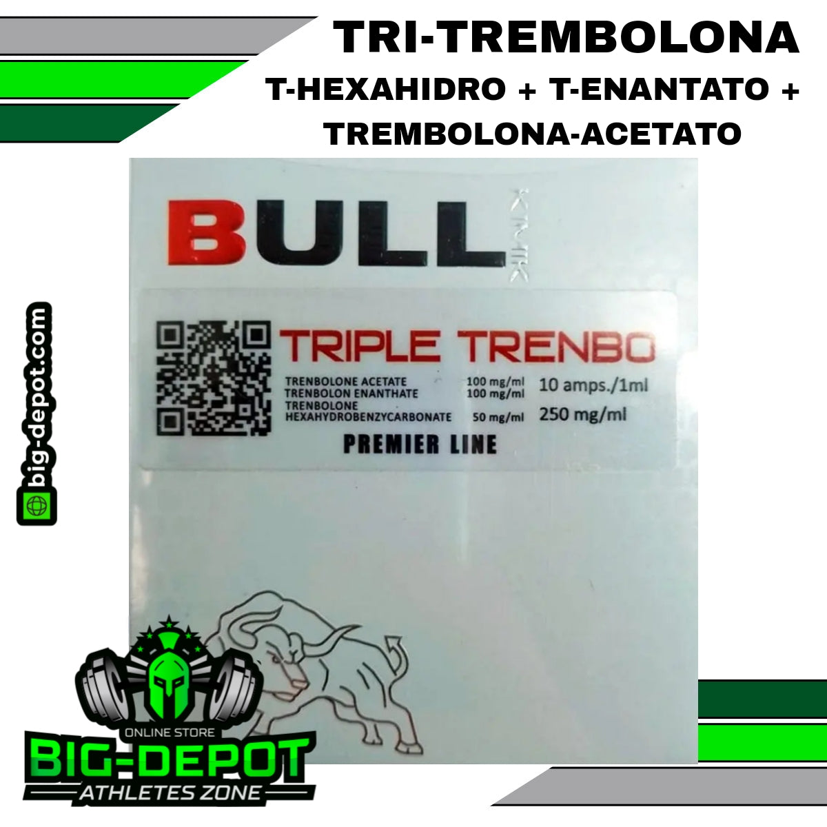 Tri Trembolona 250mg acetato enantato hexahidrobencarbonato Bull Kimik 10ml original