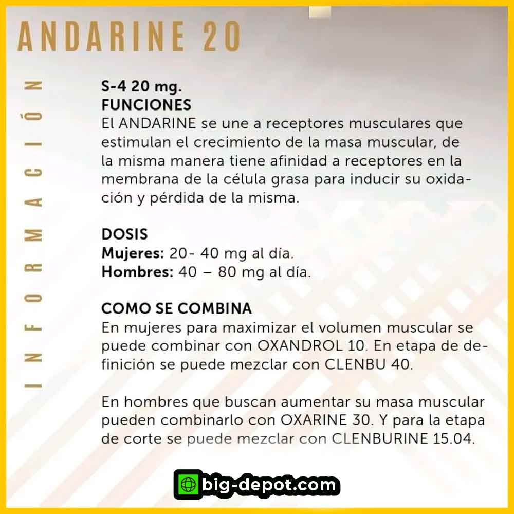 Andarina 20 mg (S-4) 60 cápsulas | Sarms Eurolab