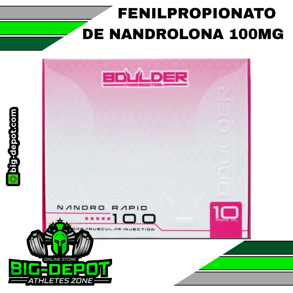 Nandro Rapid 100 mg fenilpropionato de nandrolona Boulder 10 ampolletas originales