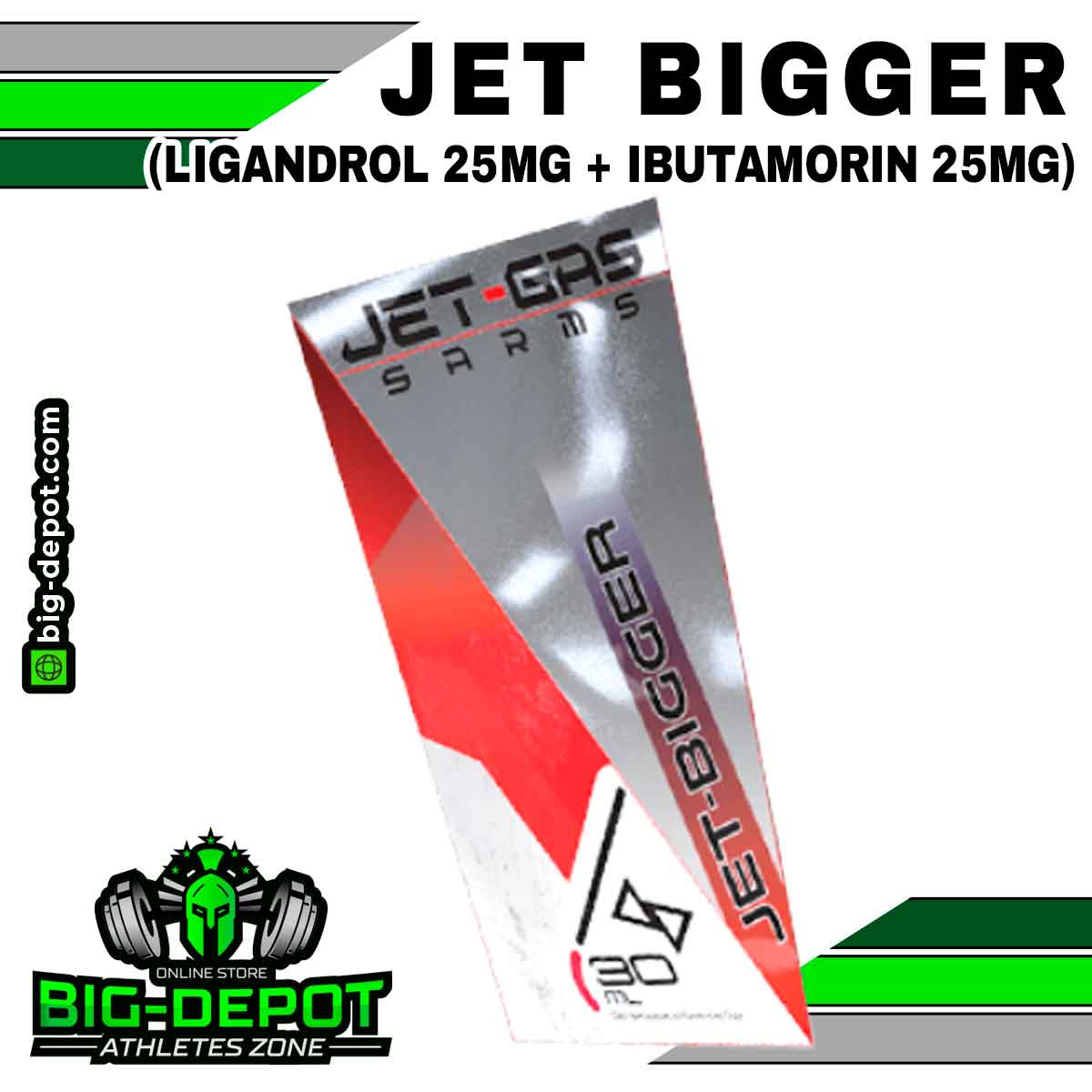 Jet Bigger 50 mg ligandrol ibutamoren Hardbull Labs 30 ml frasco Big Depot original