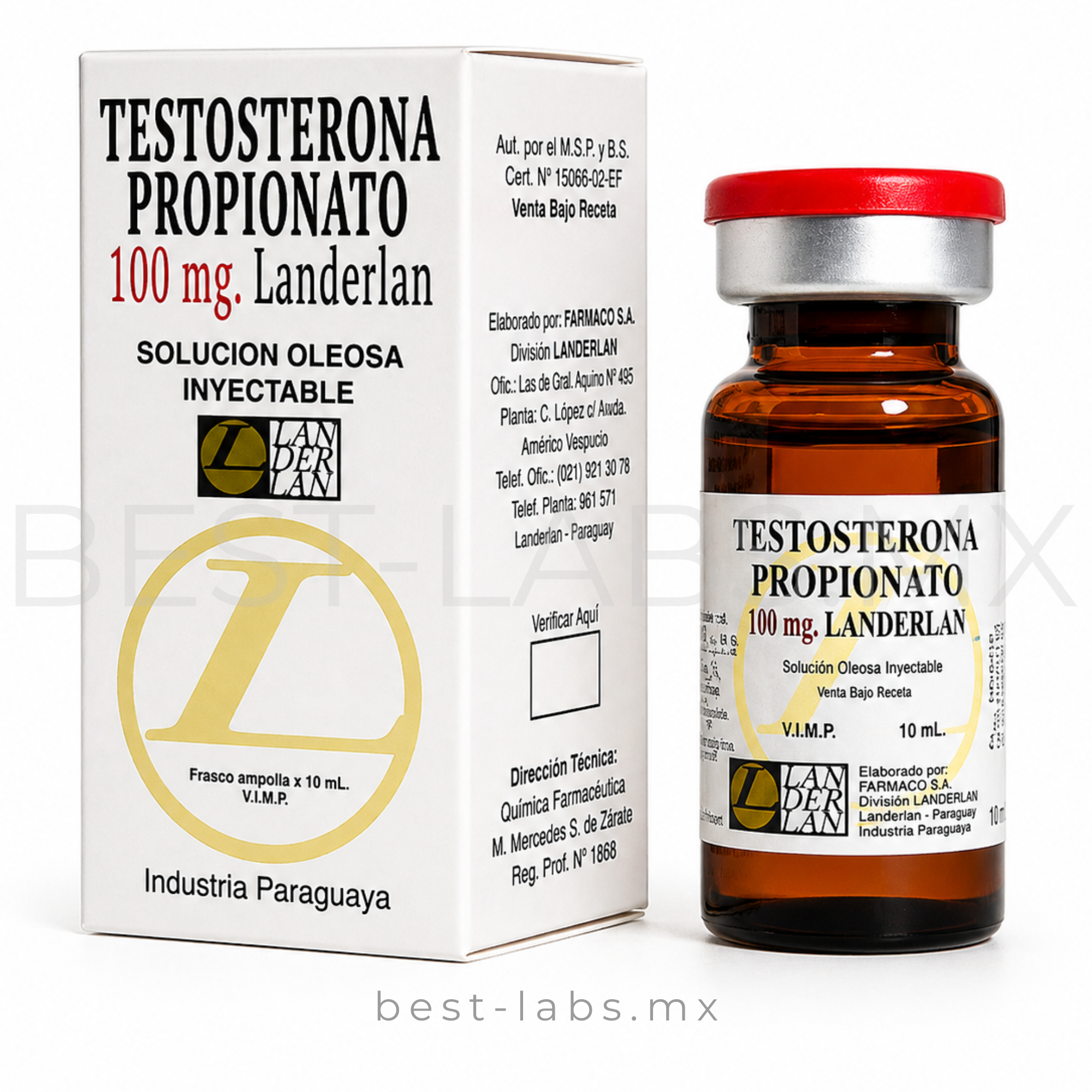 TESTOSTERONA PROPIONATO 100mg/ml 10 ml / Landerland