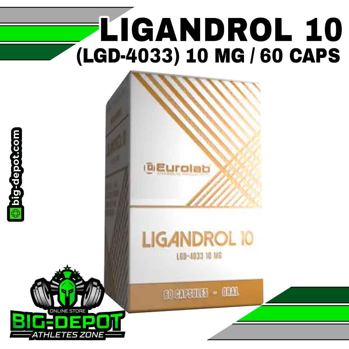 Ligandrol 10 mg LGD-4033 Sarms Eurolab 60 cápsulas Big Depot original