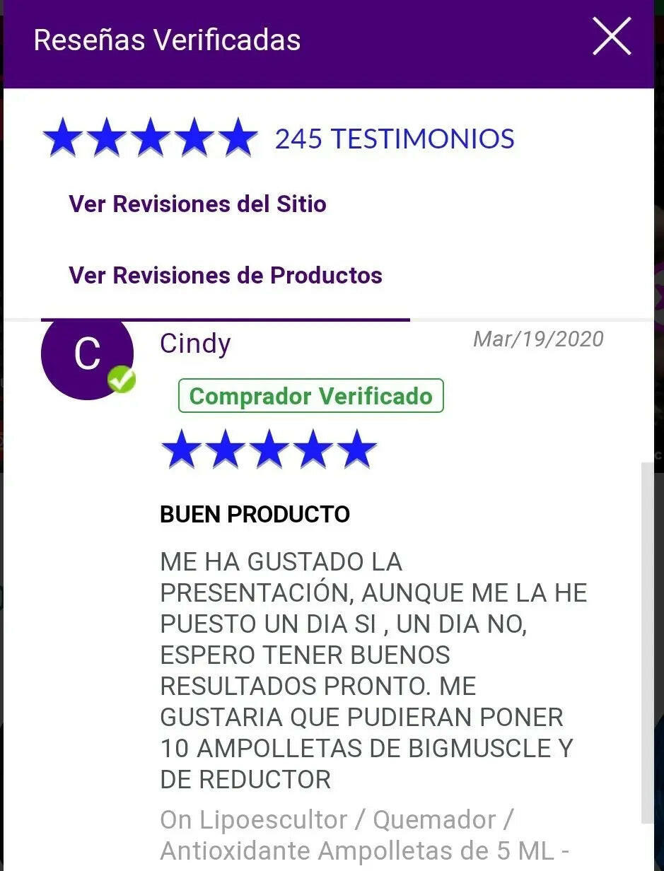 Lipoescultor / Quemador / Antioxidante Ampolletas de 5 ML - MESOTERAPIA Mesofrance -