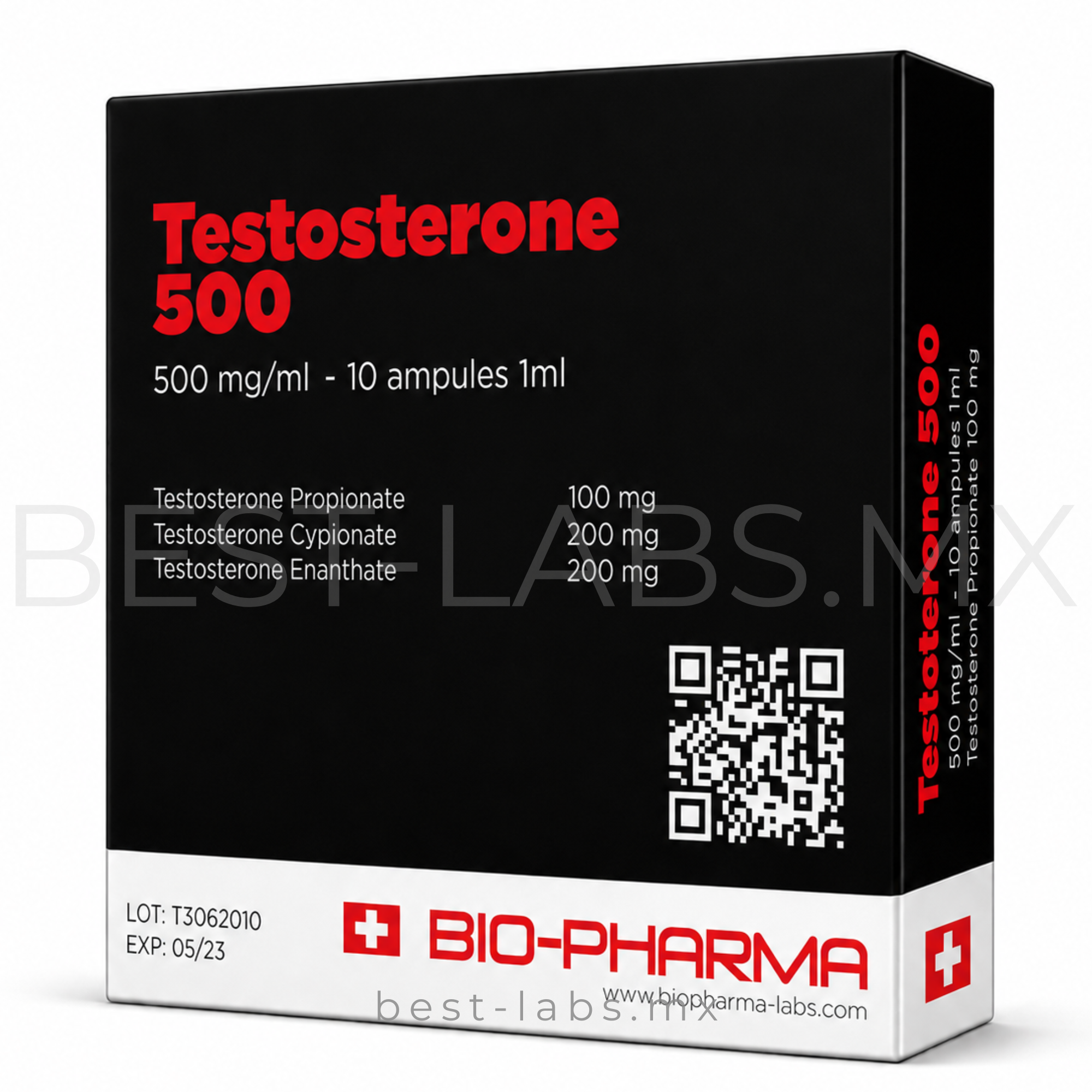 Testosterone 500 (Propionato 100mg/Enantato 200mg/Cipionato 200mg) 10 ampolletas de 1ml | BioPharma