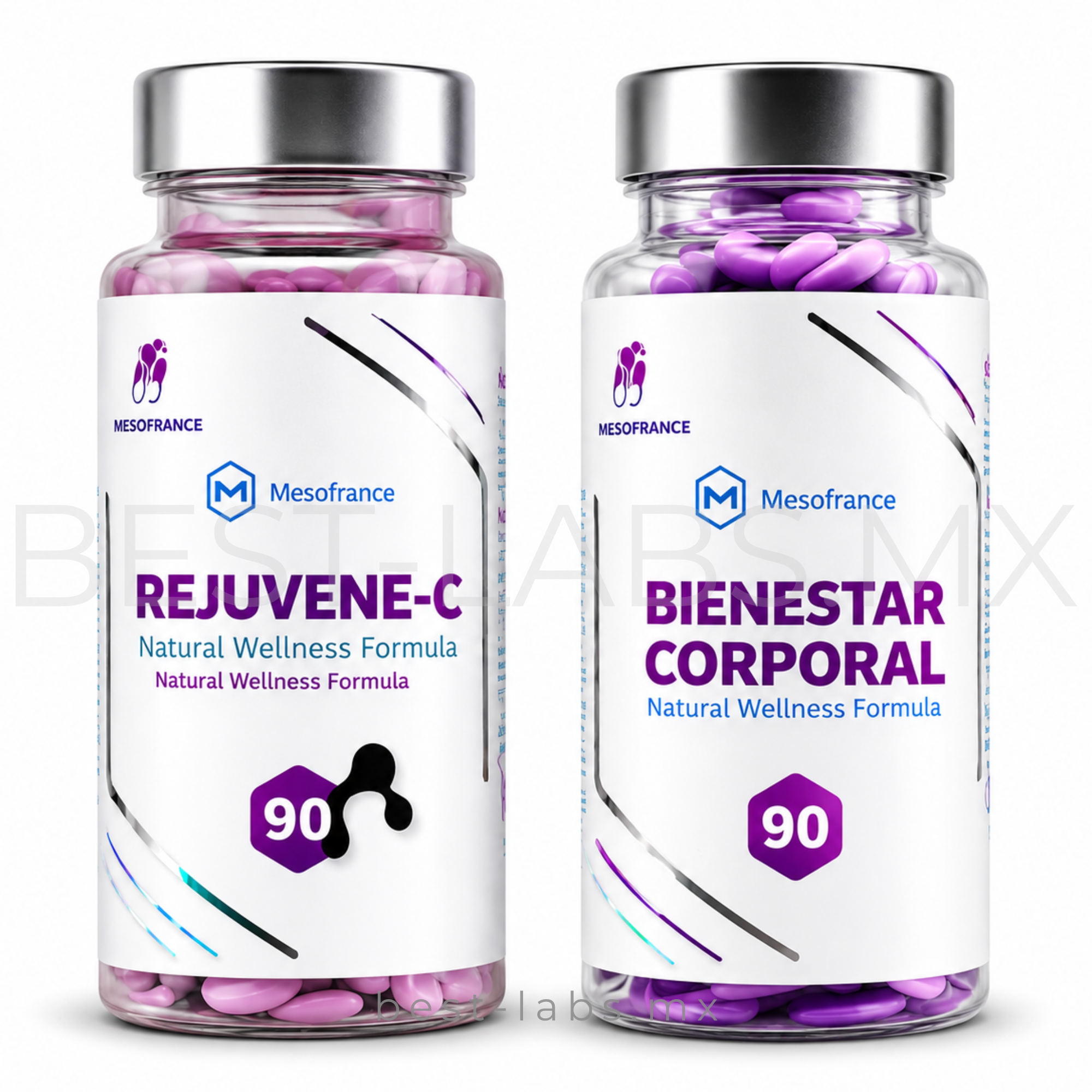 Kit Bienestar Integral | Rejuvene-C + Fórmula Complementaria (2 Frascos 90 cápsulas c/u)