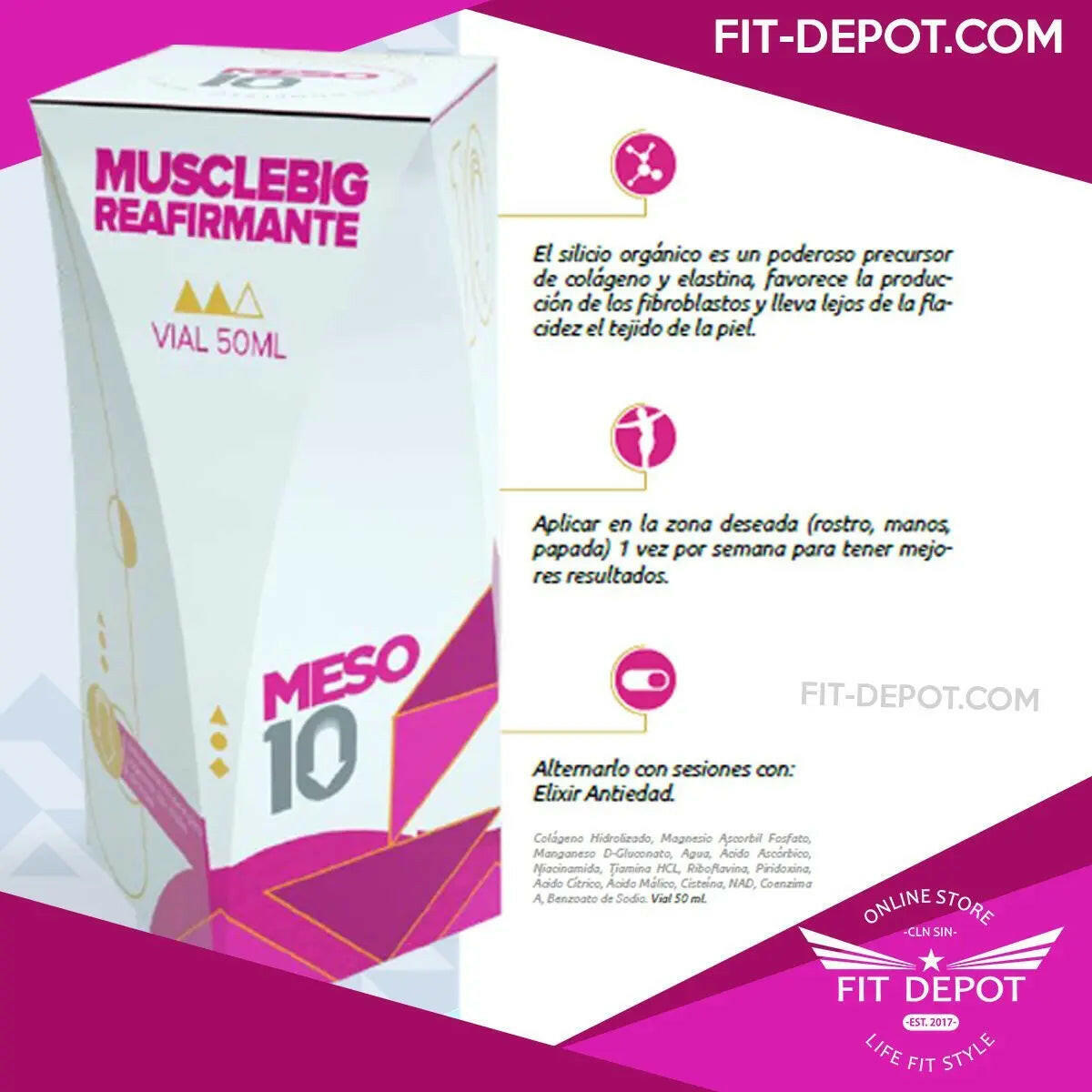 MuscleHard Reafirmante / Extracto de Alcachofa - 50 ML | Meso 10 - mesoterapia