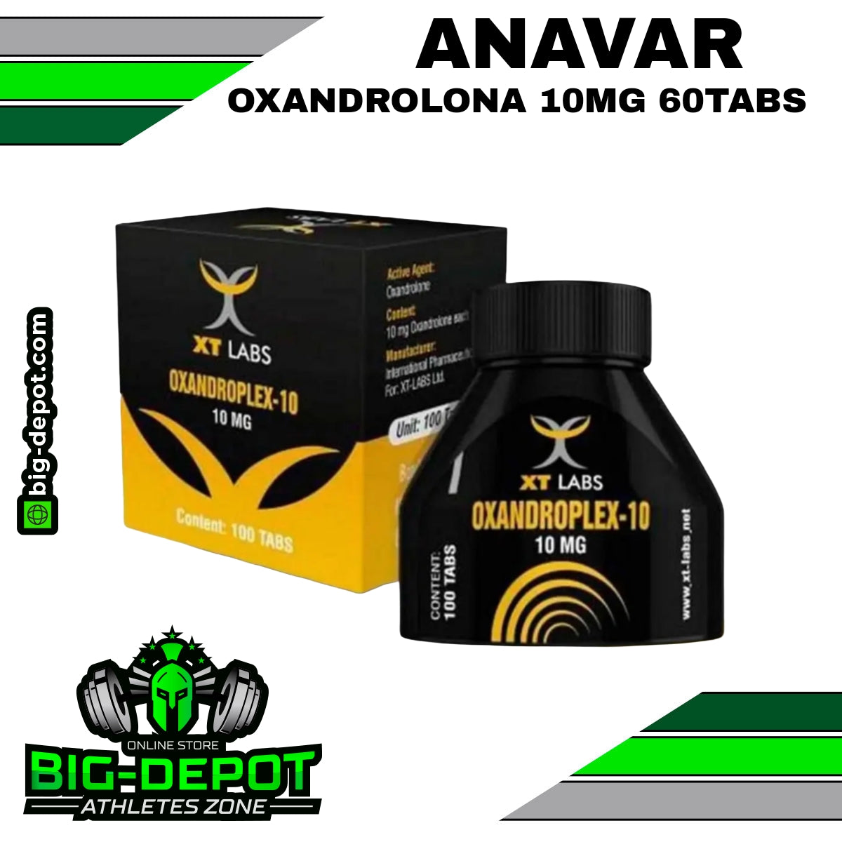 Oxandroplex-10 10 mg Oxandrolona ANAVAR XT Labs 60 tabletas Big Depot original
