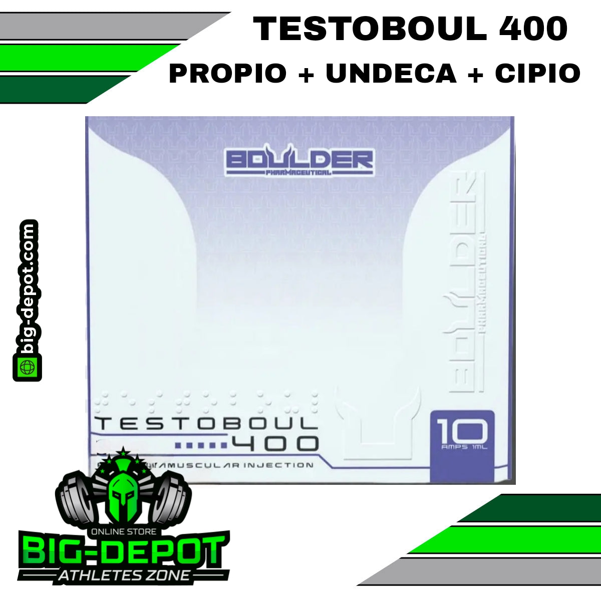 Testoboul 400 Boulder mezcla de testosteronas 10 ampolletas 1 ml originales