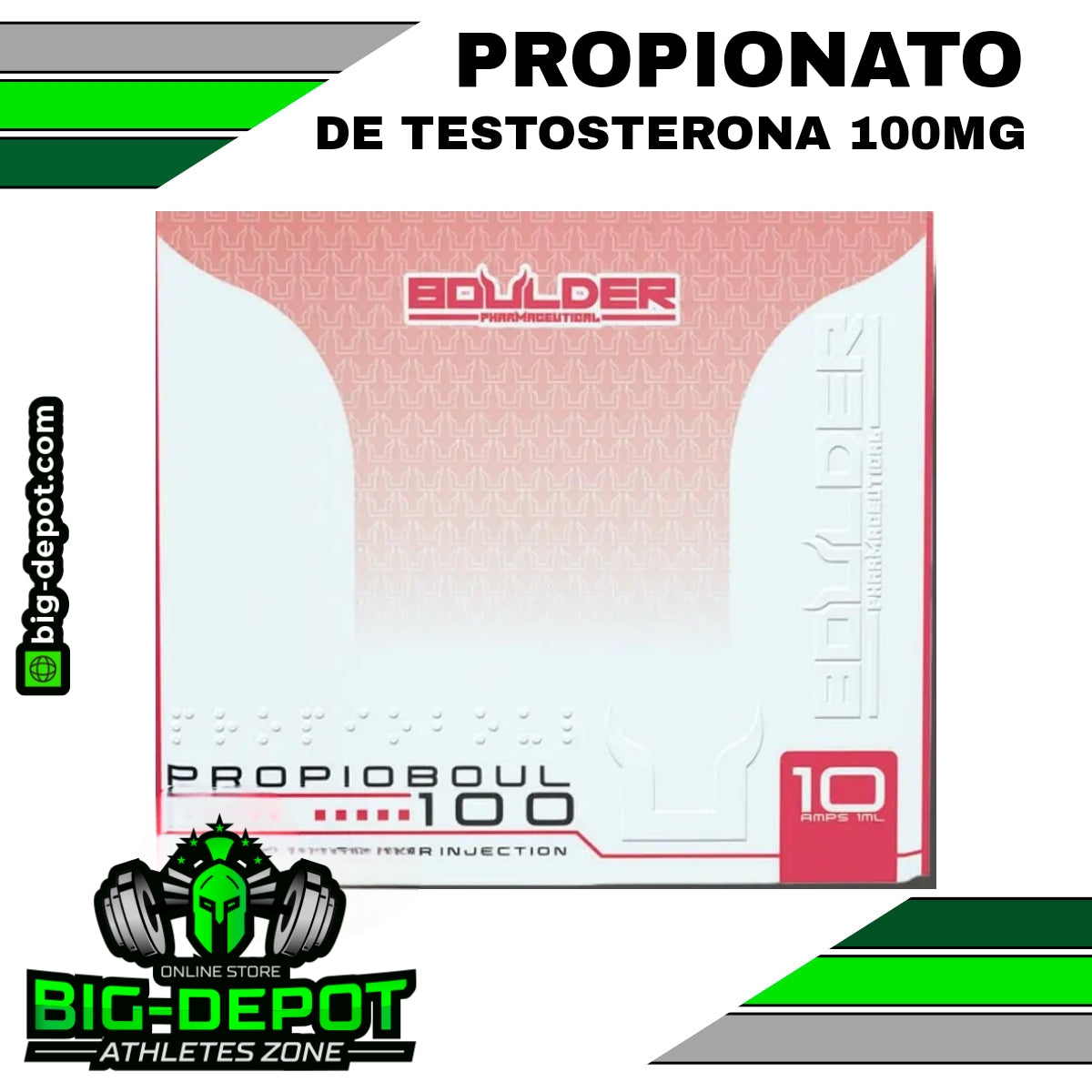 Propioboul 100 mg propionato de testosterona Boulder 10 ampolletas 1 ml originales