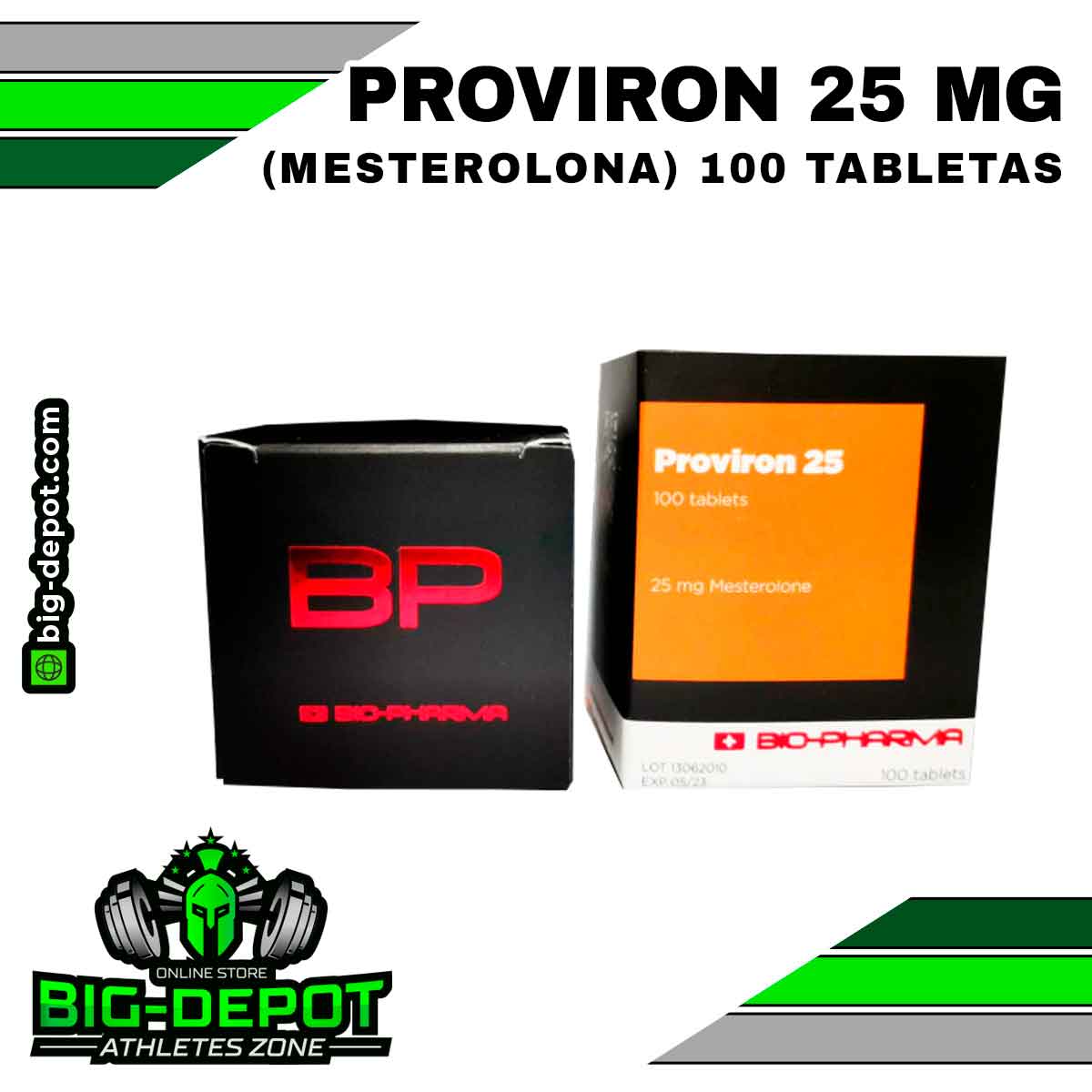 Proviron 25 mg mesterolona 100 tabletas Biopharma Big Depot original
