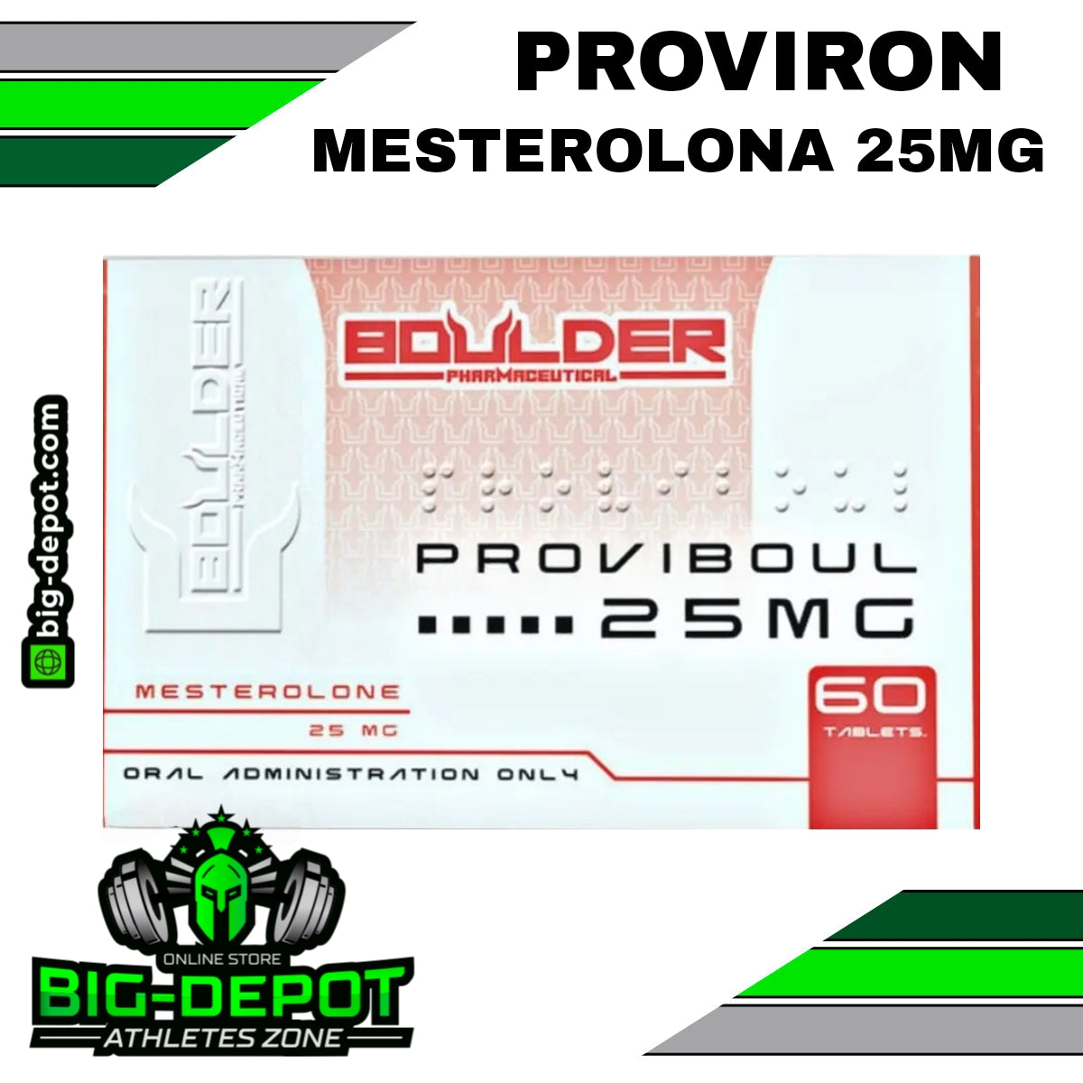 Proviboul 25mg Mesterolone Boulder 60 tabletas original