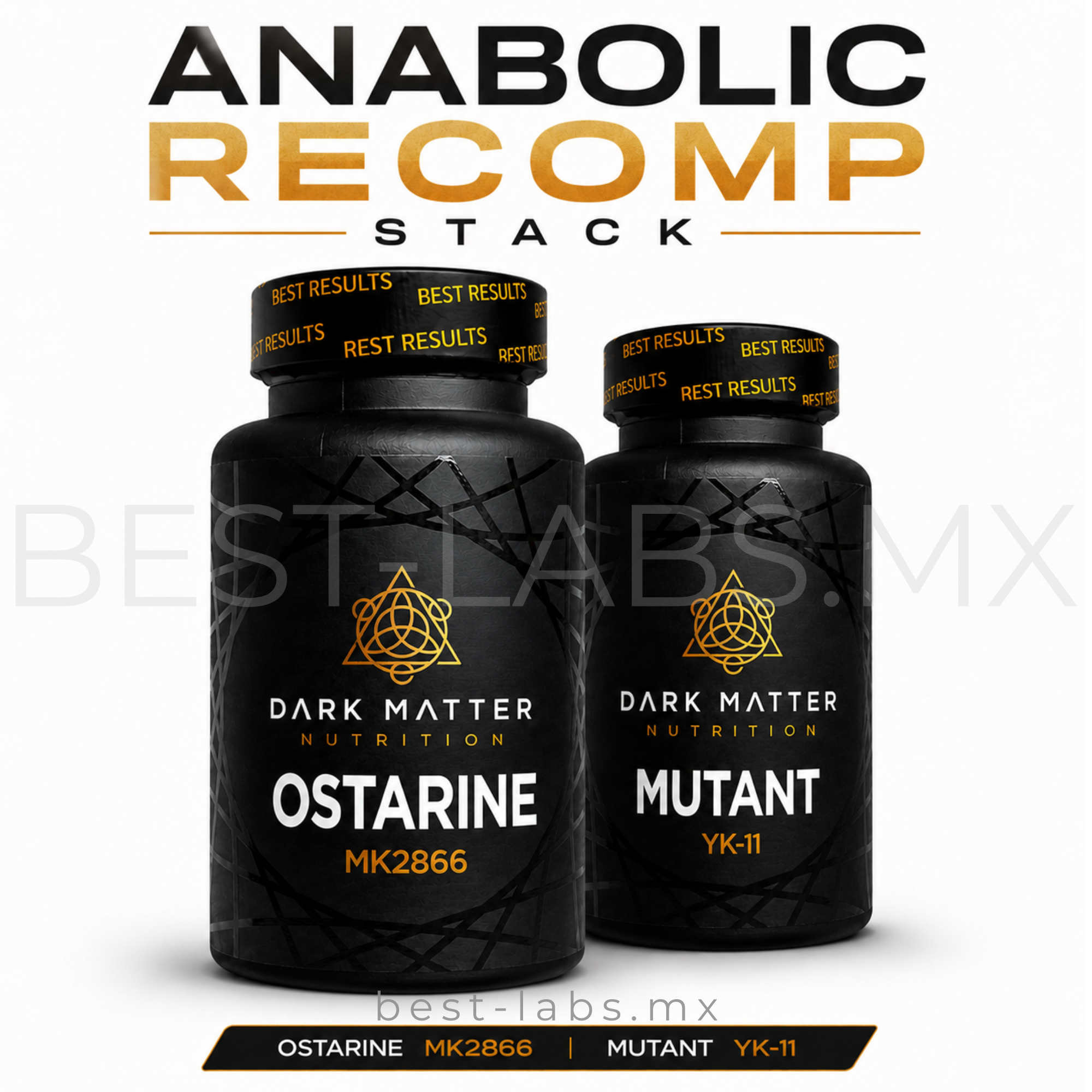 Ciclo Definición + Volumen YK11 + Ostarine 60 tabletas c/u | Sarms Dark Matter