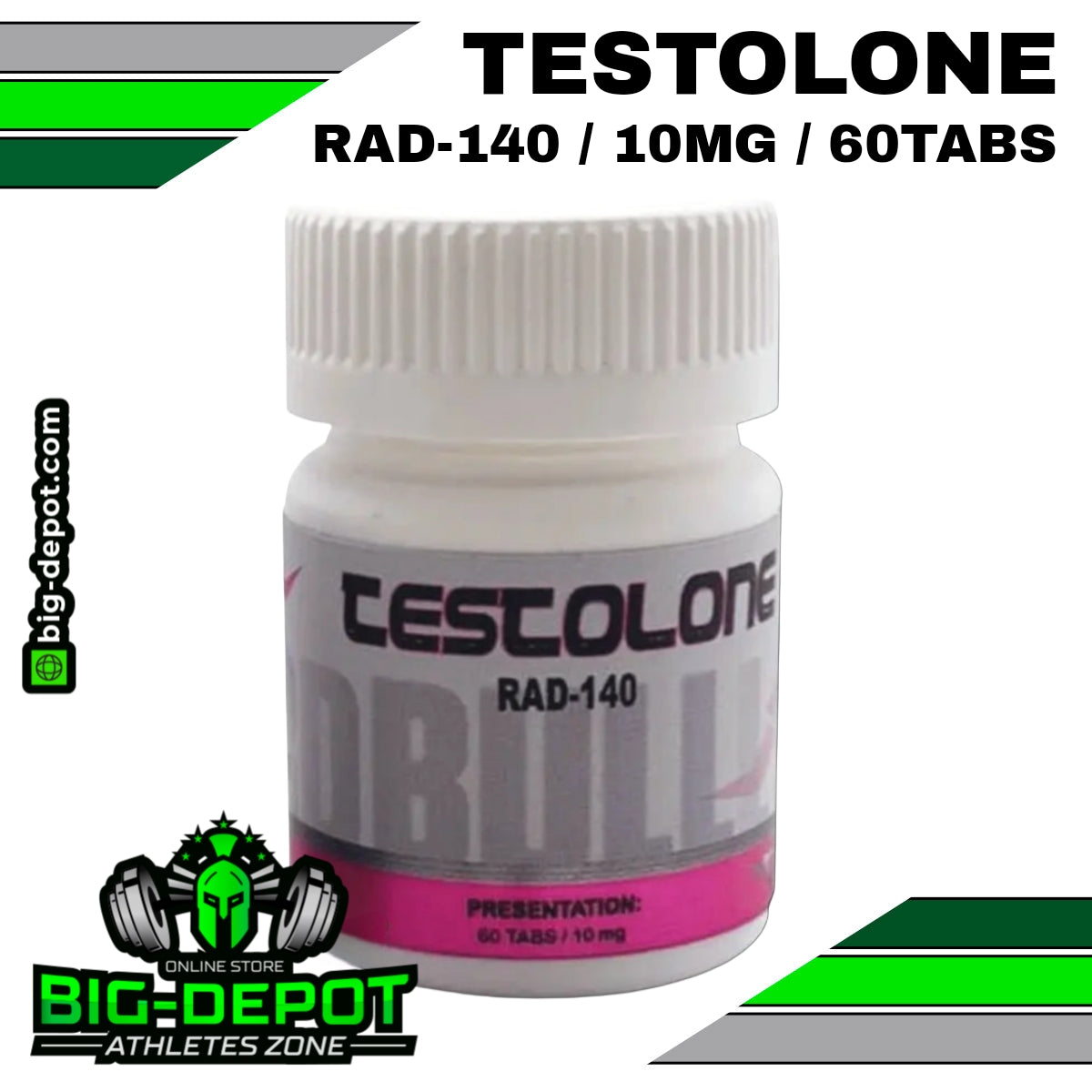 Testolone 10 mg RAD-140 Hardbull Labs 60 tabletas Big Depot original
