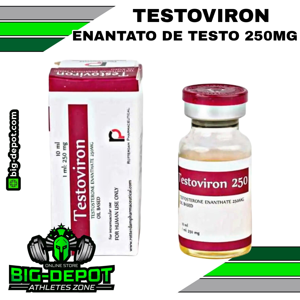 Testoviron Enantato de Testosterona 250 mg Rotterdam – Vial 10 ml originales