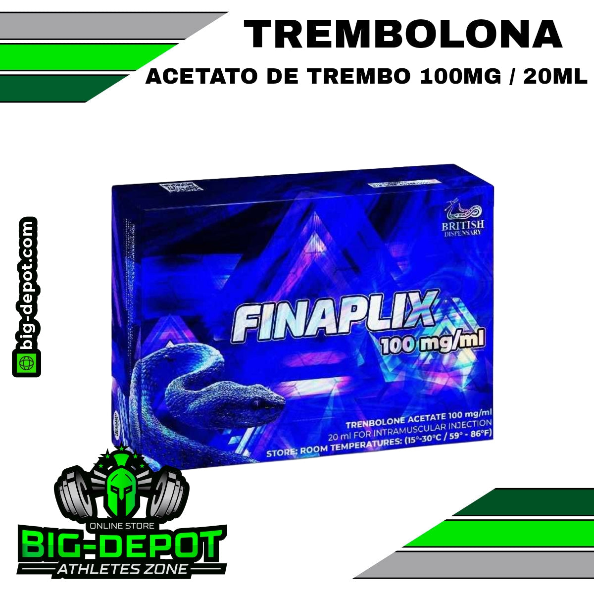 Finaplix 100mg Trembolona Acetato British Dispensary 20ml Big Depot original

