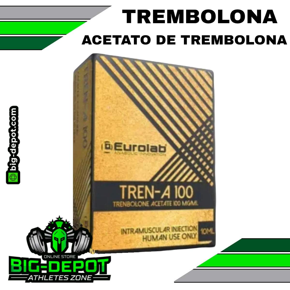 Tren-A 100 Trembolona Acetato 100 mg/ml Eurolab 10 ml Big Depot original

