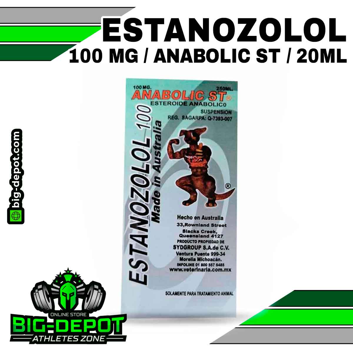 Estanozolol 100 mg stanozolol Canguro VET vial 20 ml original
